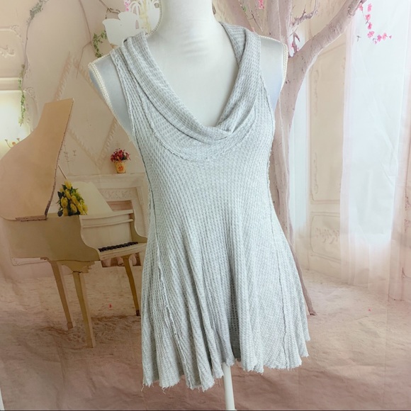 Free People Swing It Cowl Tank In Grey - Picture 5 of 12
